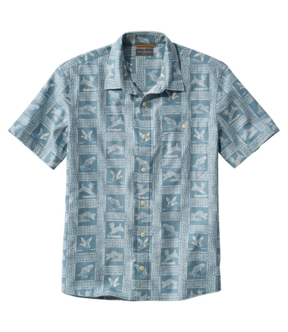 "Men's Signature Vacationland Shirt, Short-Sleeve, Slim Fit"-L.L.Bean Flash Sale
