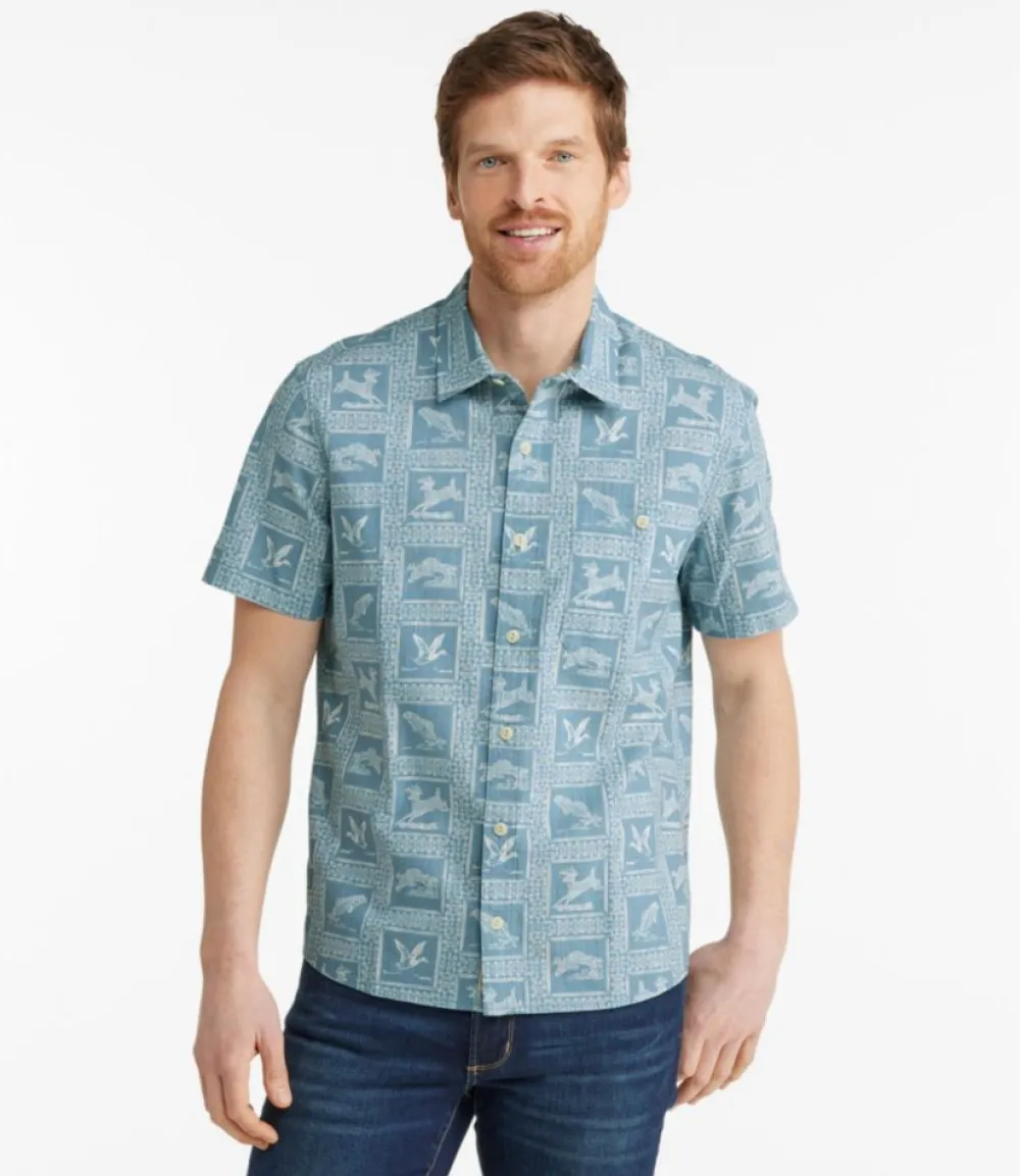 "Men's Signature Vacationland Shirt, Short-Sleeve, Slim Fit"-L.L.Bean Flash Sale