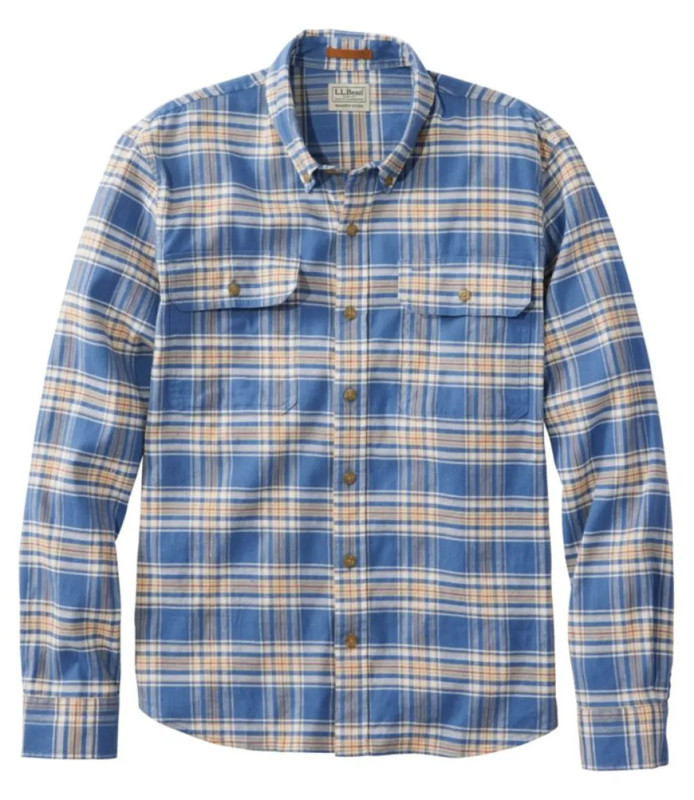 "Men's Stonecoast Hemp Shirt, Long-Sleeve, Slightly Fitted Untucked Fit"-L.L.Bean New