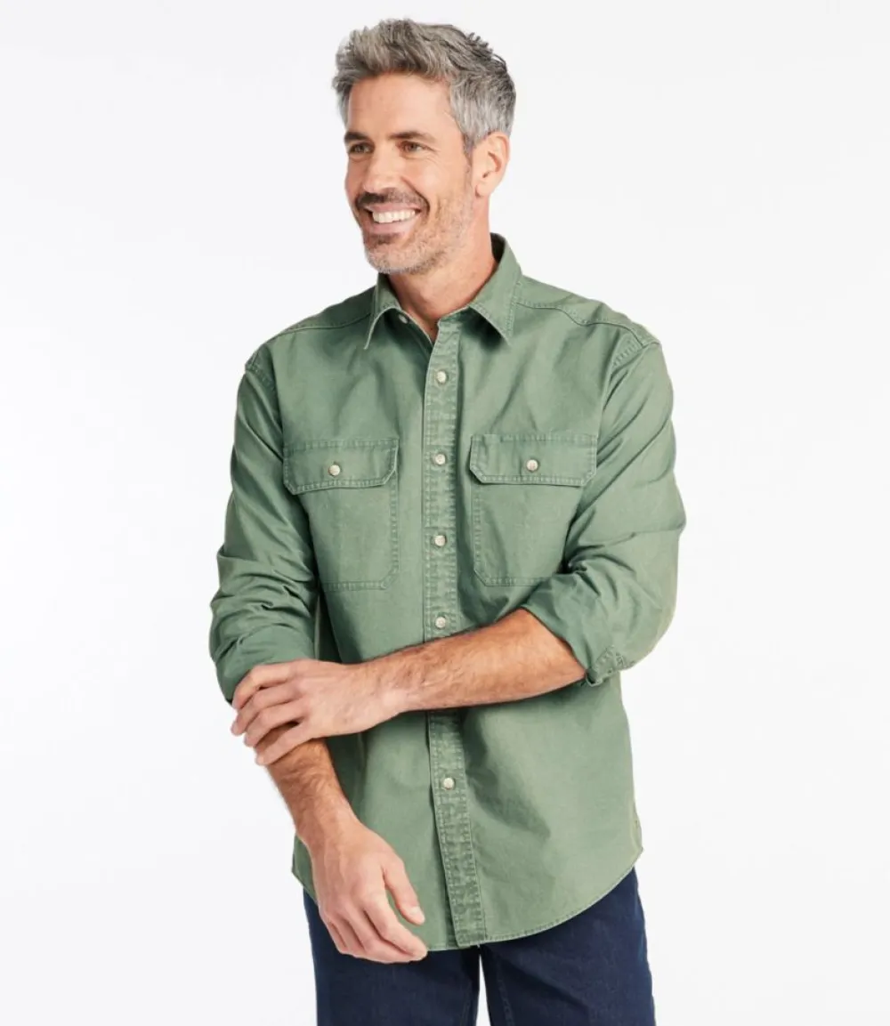 "Men's Sunwashed Canvas Shirt, Traditional Fit"-L.L.Bean Discount