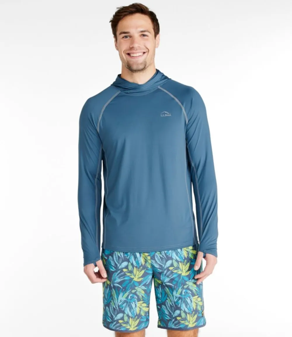 "Men's Swift River Cooling Hooded Rash Guard"-L.L.Bean New