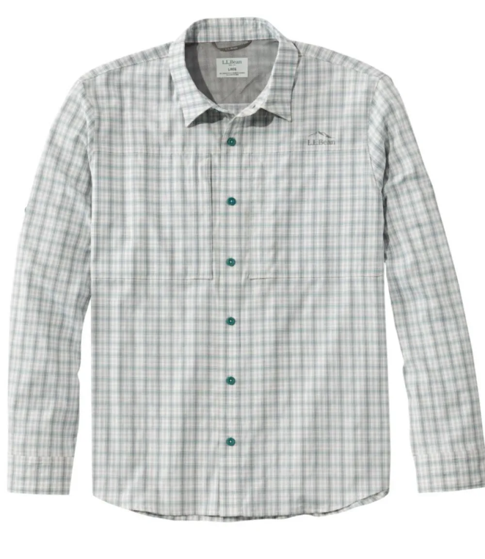 "Men's Tropicwear Pro Stretch Shirt, Long-Sleeve Plaid"-L.L.Bean Cheap