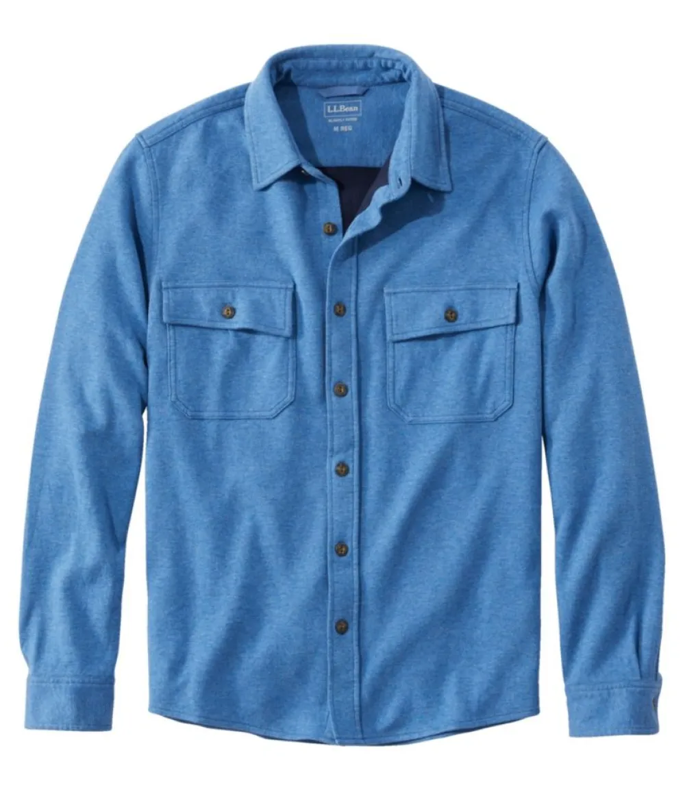 "Men's Washed Cotton Double-Knit Chamois Shirt, Long-Sleeve"-L.L.Bean Outlet