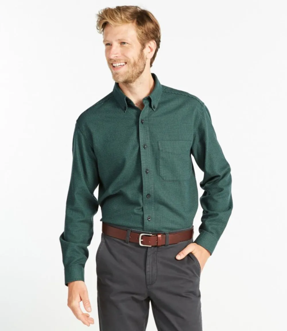 "Men's Wicked Good Flannel Shirt, Traditional Fit, Houndstooth"-L.L.Bean Fashion