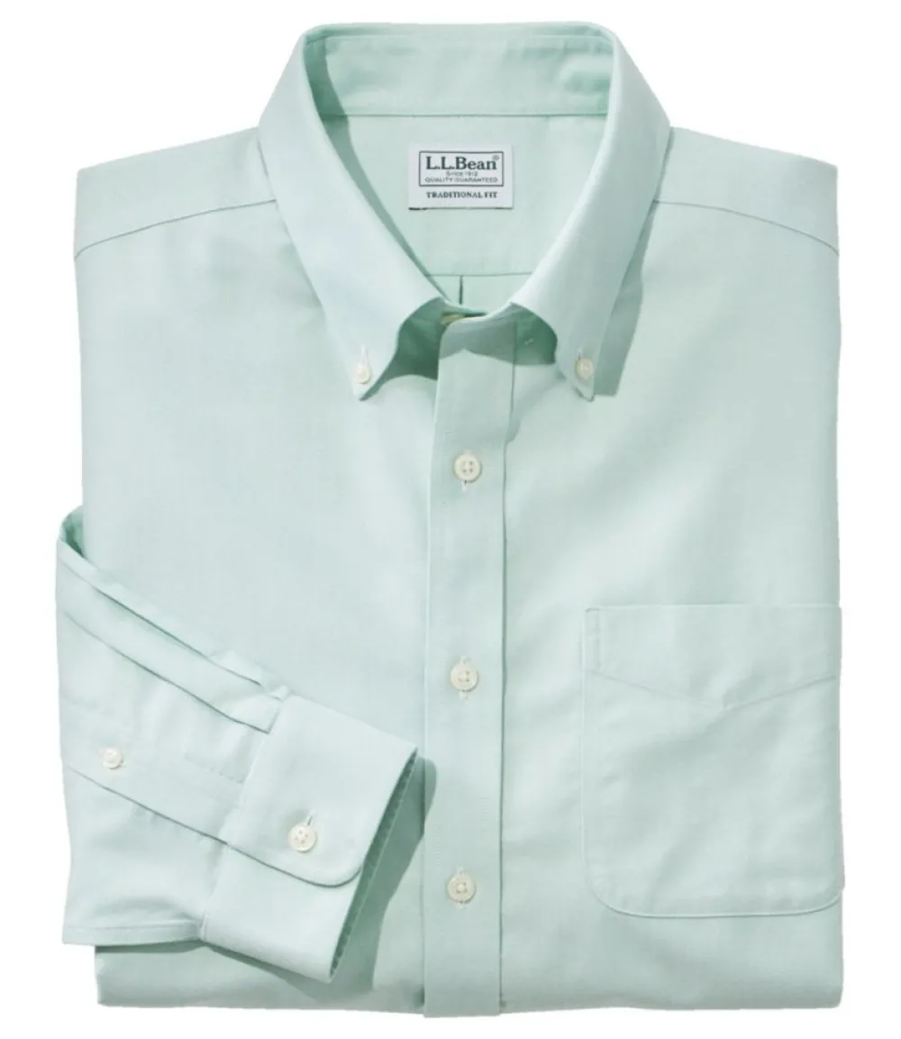 "Men's Wrinkle-Free Classic Oxford Cloth Shirt, Traditional Fit"-L.L.Bean Sale
