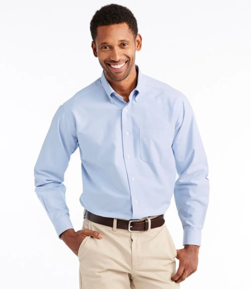 "Men's Wrinkle-Free Classic Oxford Cloth Shirt, Traditional Fit"-L.L.Bean Sale