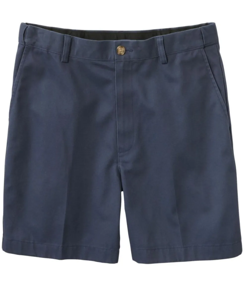 "Men's Wrinkle-Free Double L® Chino Shorts, Natural Fit, Hidden Comfort Waist, 8""-L.L.Bean Discount