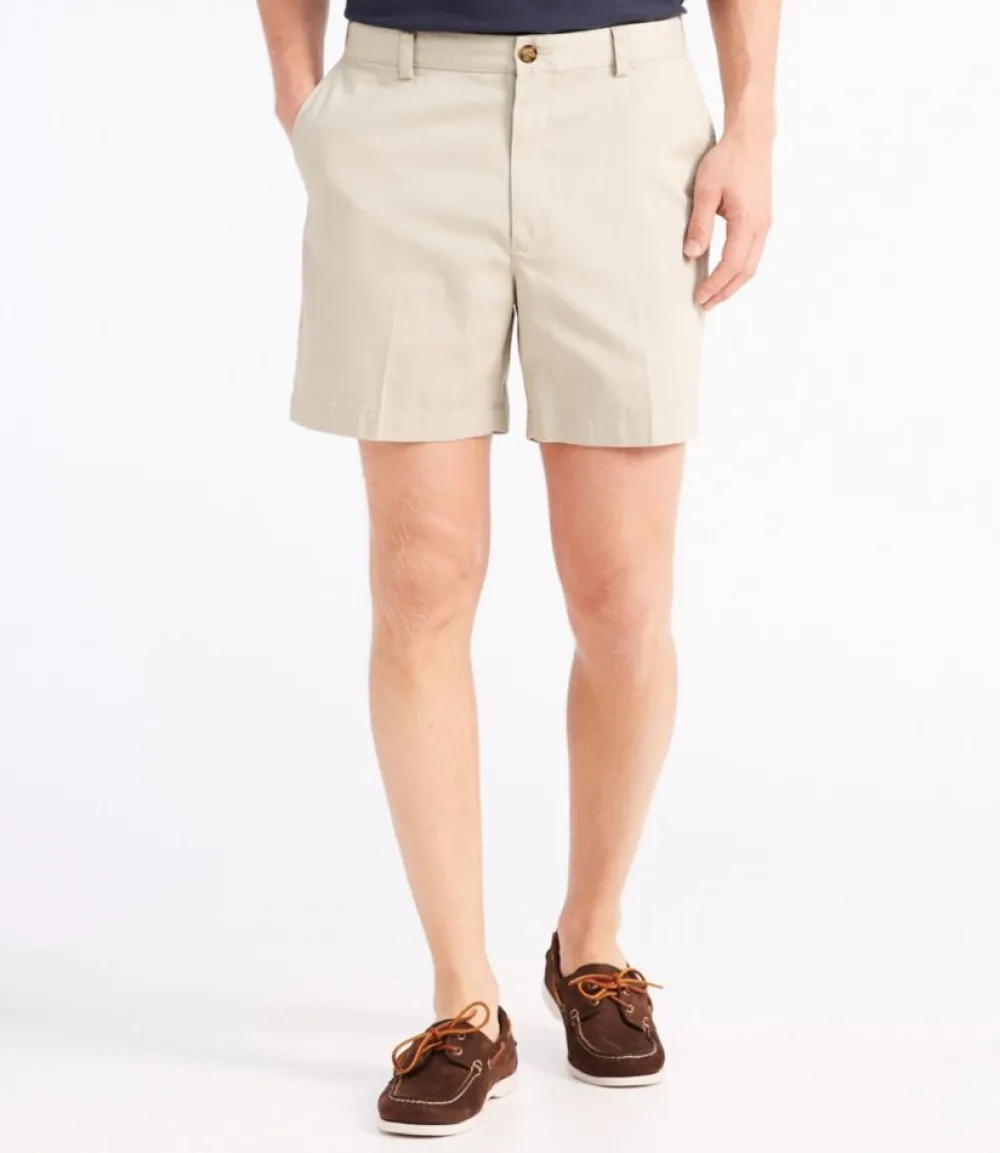 "Men's Wrinkle-Free Double L® Chino Shorts, Natural Fit, Hidden Comfort Waist, 6""-L.L.Bean Best