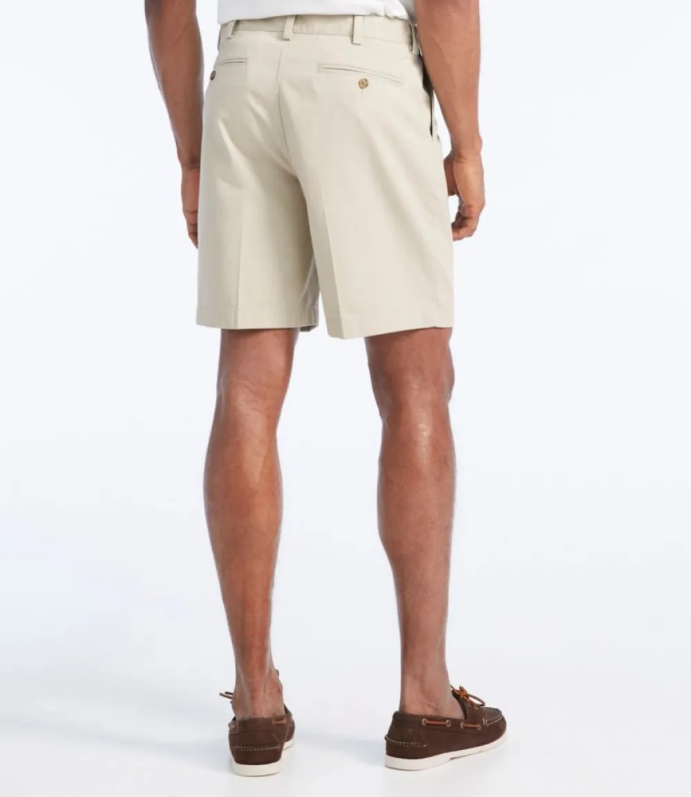 "Men's Wrinkle-Free Double L® Chino Shorts, Natural Fit, Hidden Comfort Waist, 8""-L.L.Bean Discount
