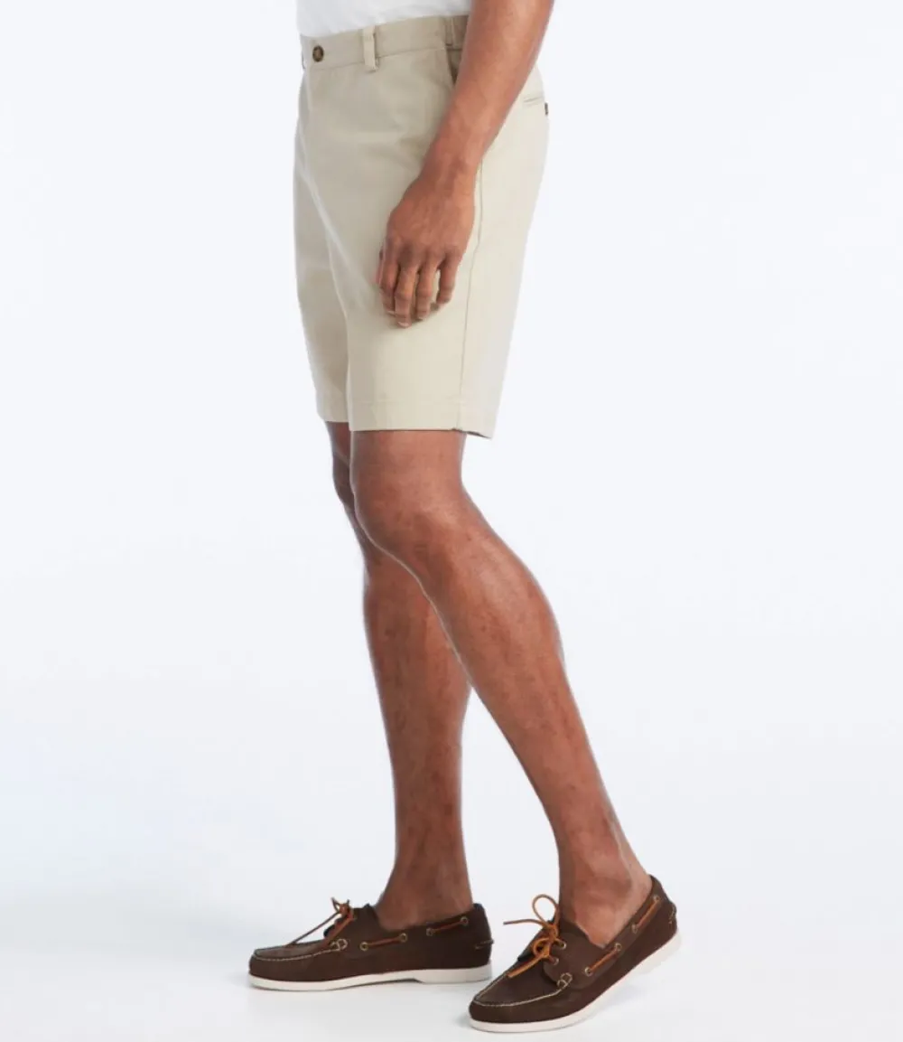 "Men's Wrinkle-Free Double L® Chino Shorts, Natural Fit, Hidden Comfort Waist, 8""-L.L.Bean Discount
