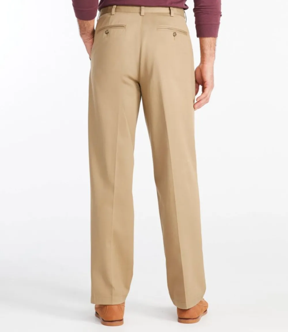 "Men's Wrinkle-Free Double L® Chinos, Natural Fit, Hidden Comfort, Plain Front"-L.L.Bean Fashion