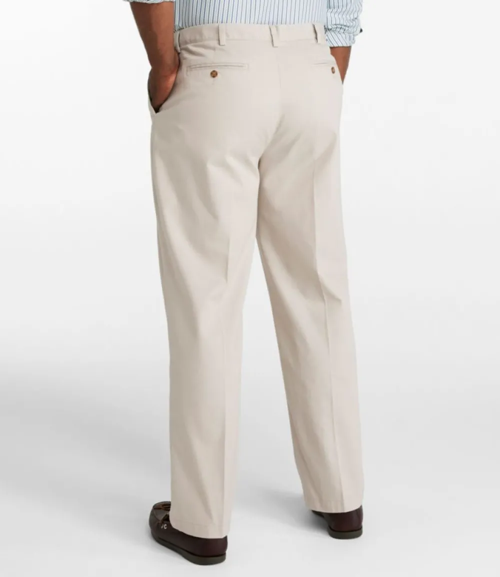"Men's Wrinkle-Free Double L® Chinos, Natural Fit, Hidden Comfort, Plain Front"-L.L.Bean Fashion