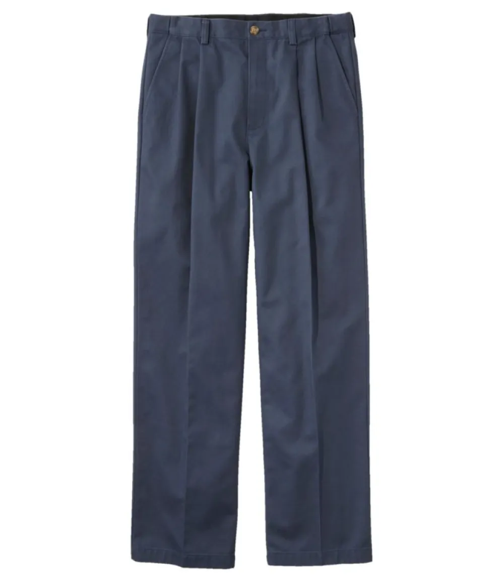 "Men's Wrinkle-Free Double L® Chinos, Natural Fit, Hidden Comfort, Pleated"-L.L.Bean Cheap