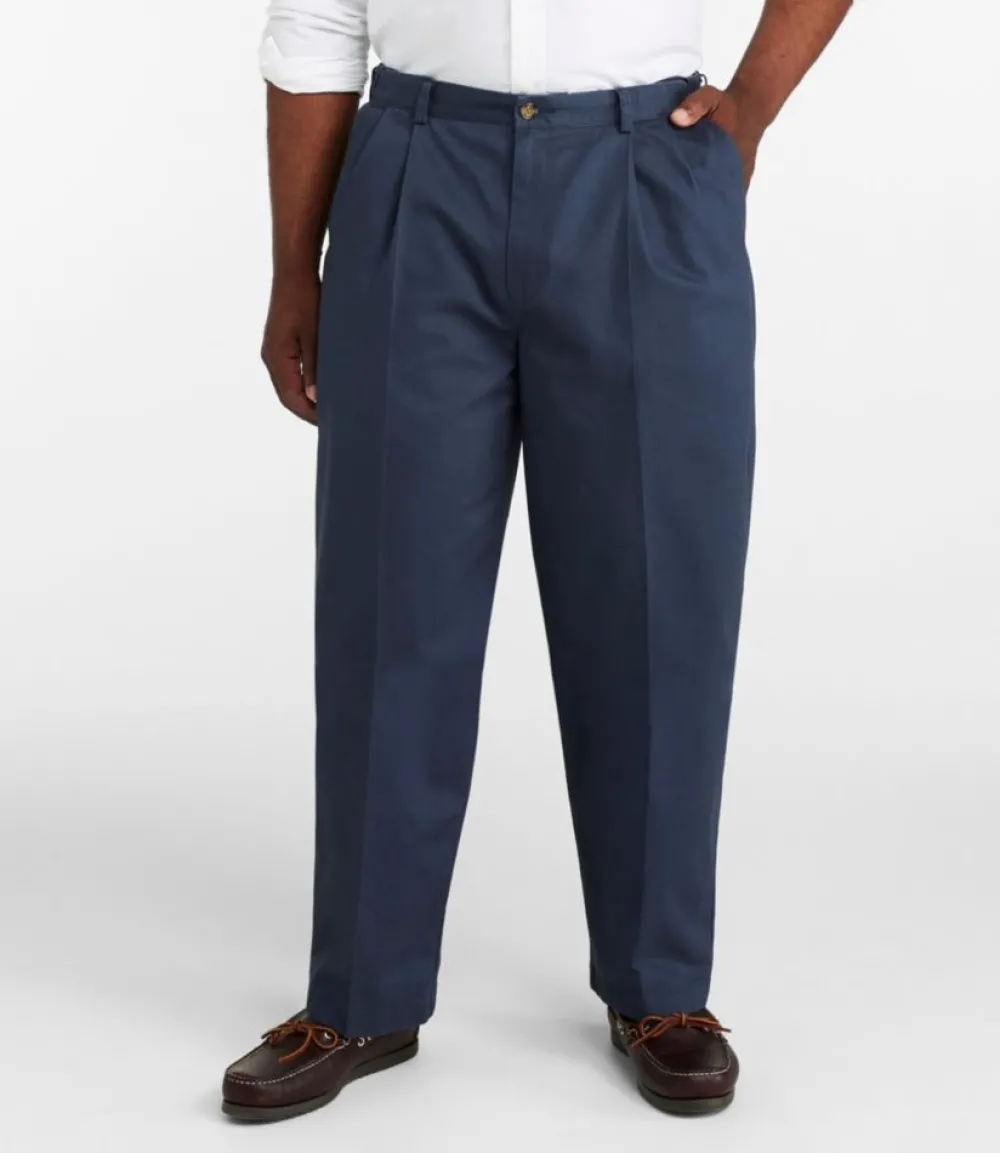 "Men's Wrinkle-Free Double L® Chinos, Natural Fit, Hidden Comfort, Pleated"-L.L.Bean Cheap