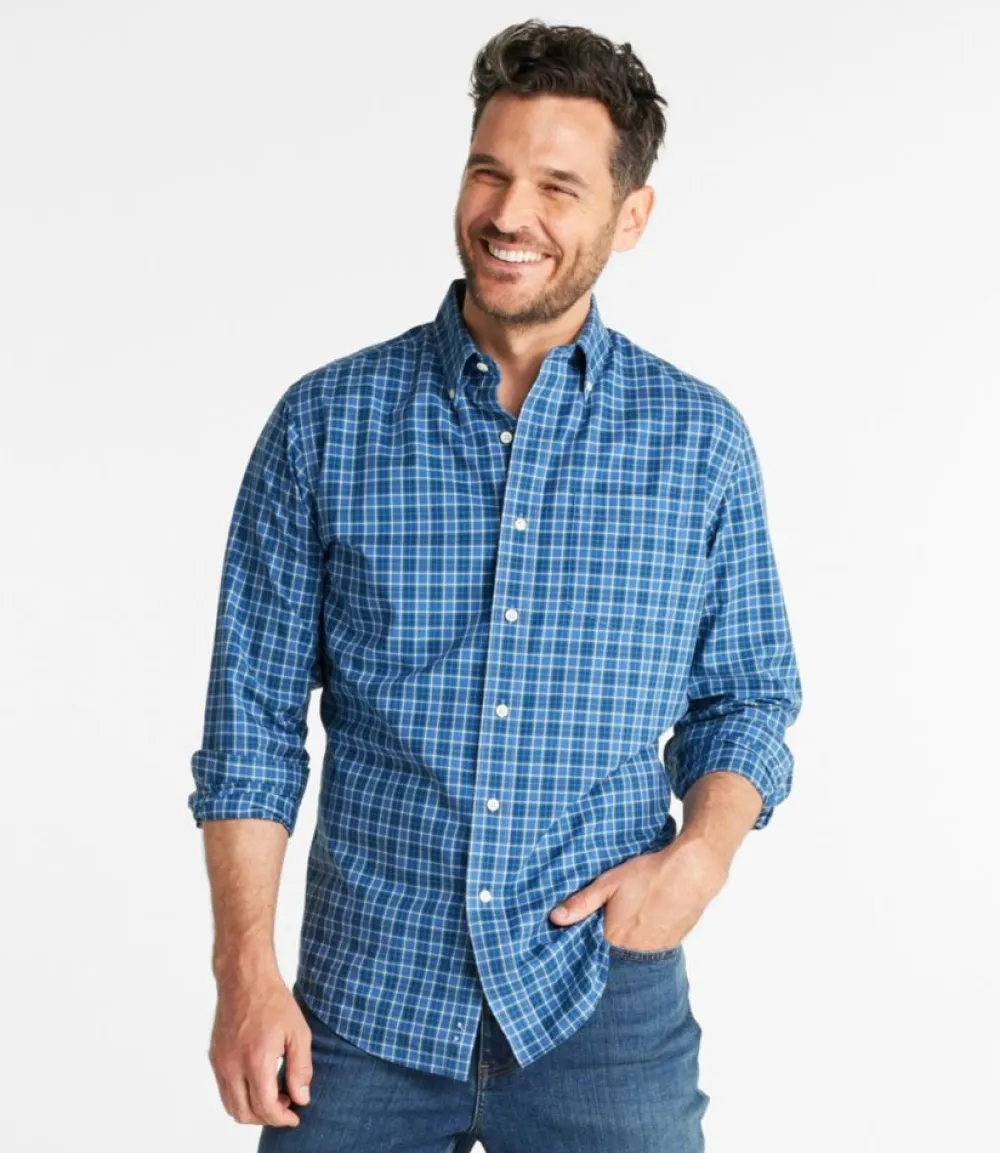 "Men's Wrinkle-Free Kennebunk Sport Shirt, Slightly Fitted Check"-L.L.Bean Hot