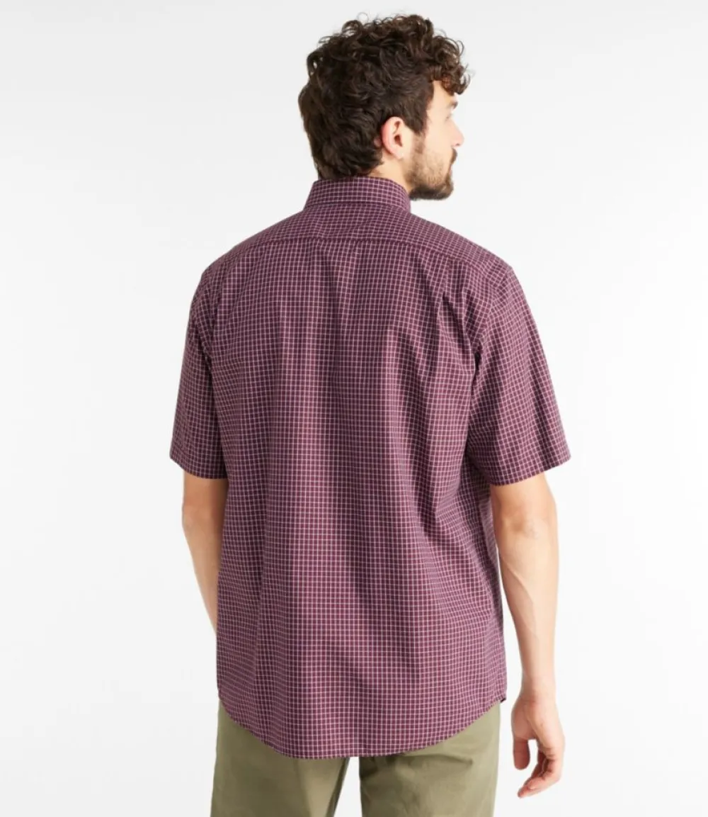 "Men's Wrinkle-Free Kennebunk Sport Shirt, Traditional Fit Short-Sleeve Check"-L.L.Bean Discount