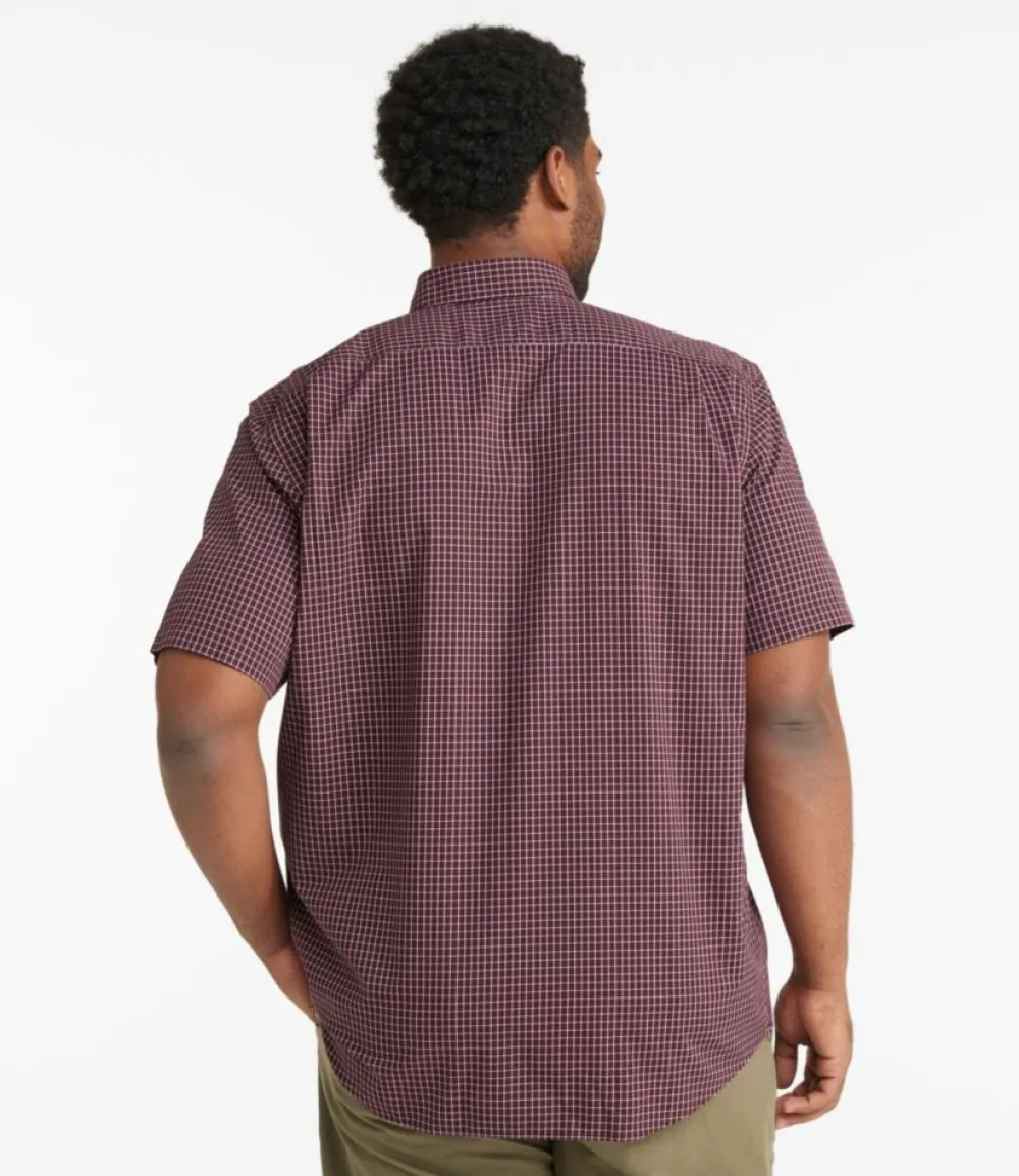 "Men's Wrinkle-Free Kennebunk Sport Shirt, Traditional Fit Short-Sleeve Check"-L.L.Bean Discount