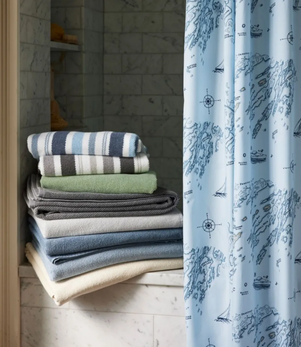 "Nautical Map Shower Curtain"-L.L.Bean Fashion
