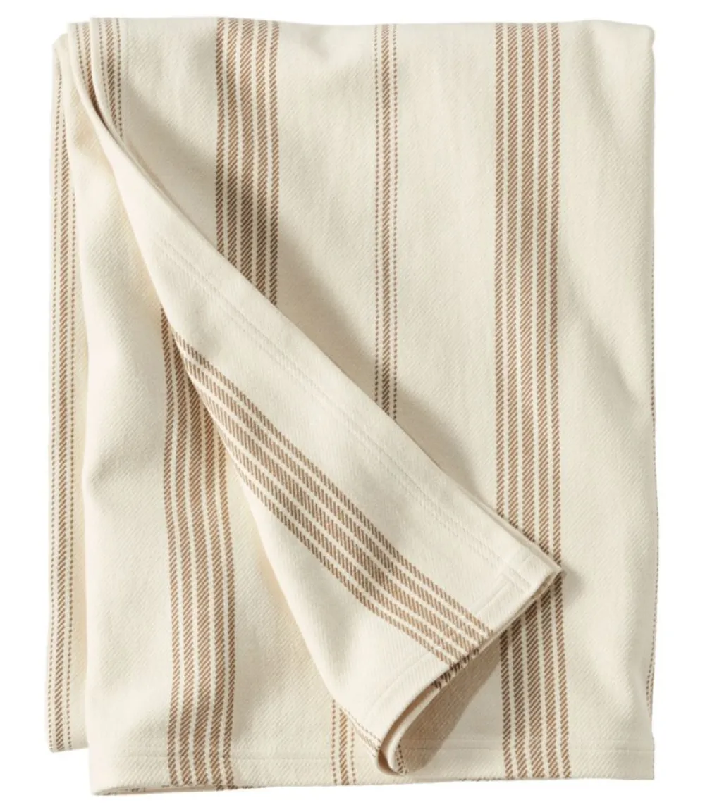 "Organic Cotton Blanket, Stripe"-L.L.Bean New