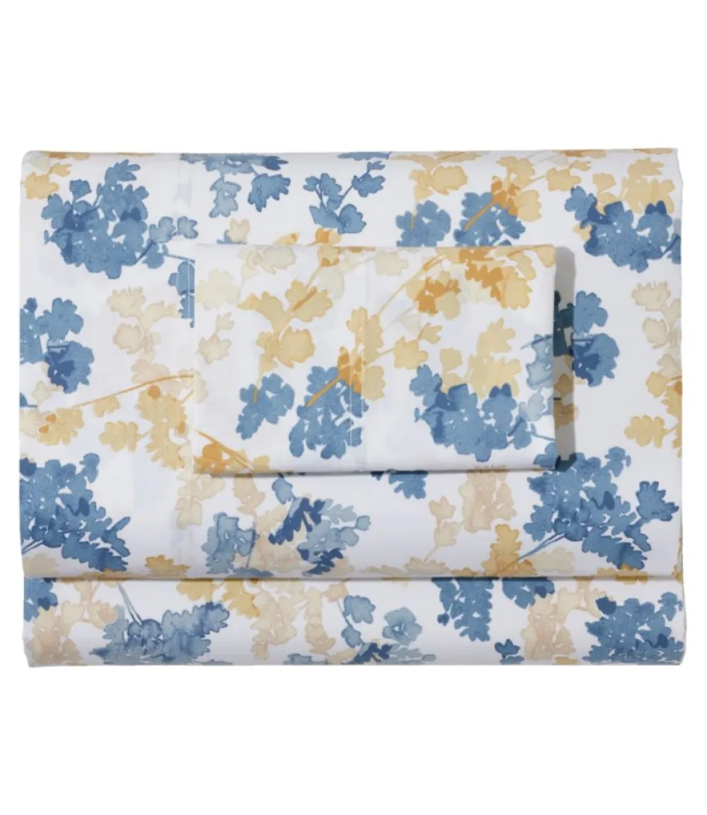 "Organic Cotton Percale Sheet Collection, Botanical Print"-L.L.Bean Cheap
