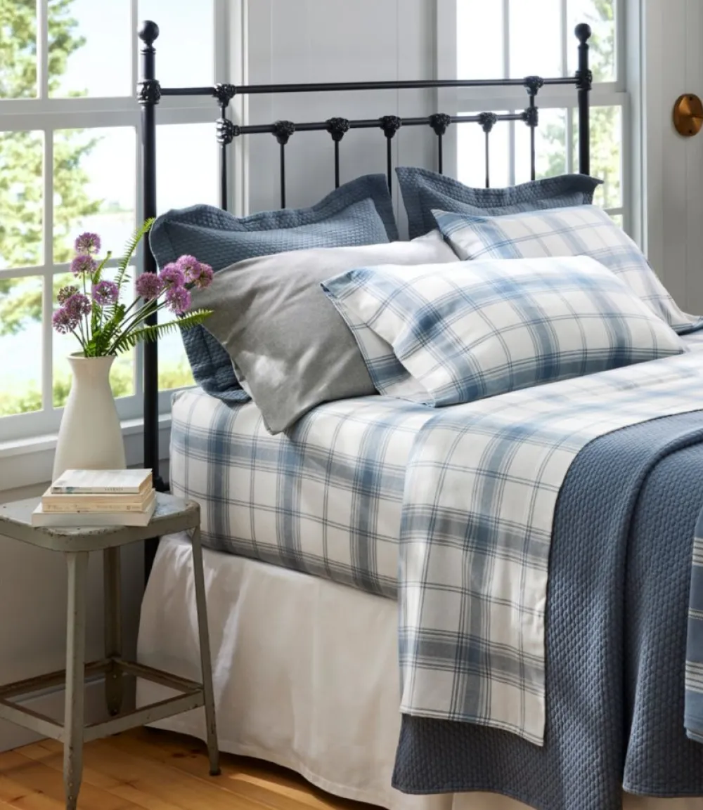 "Organic Flannel Sheet Collection, Plaid"-L.L.Bean Fashion