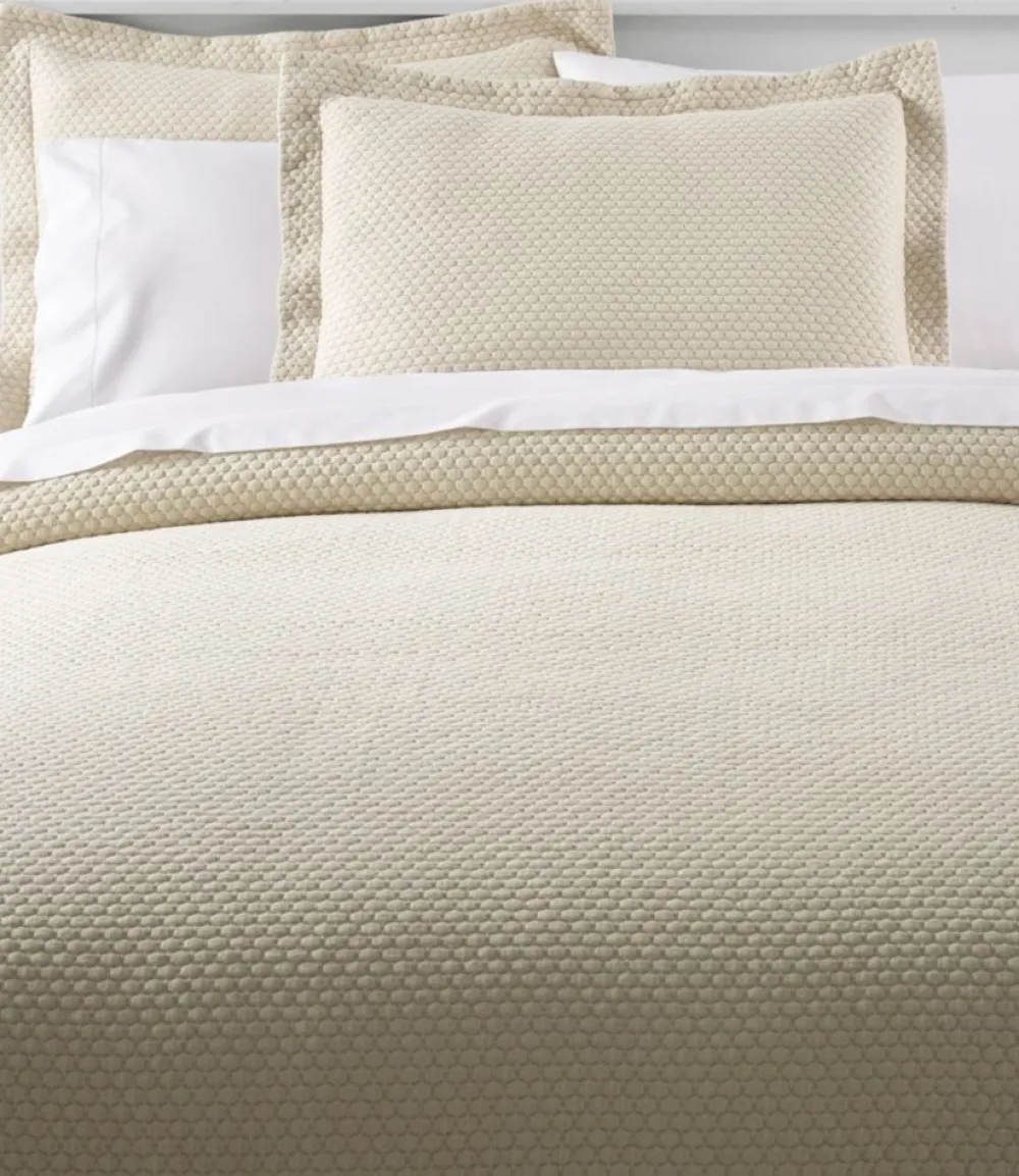 "Organic Honeycomb Matelassé Bedspread"-L.L.Bean Discount