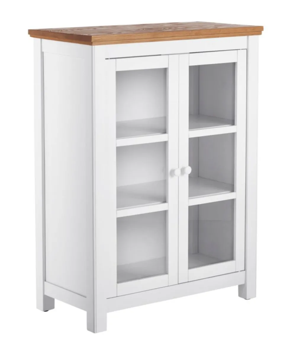 "Painted Farmhouse Cabinet, Wood Top"-L.L.Bean Fashion