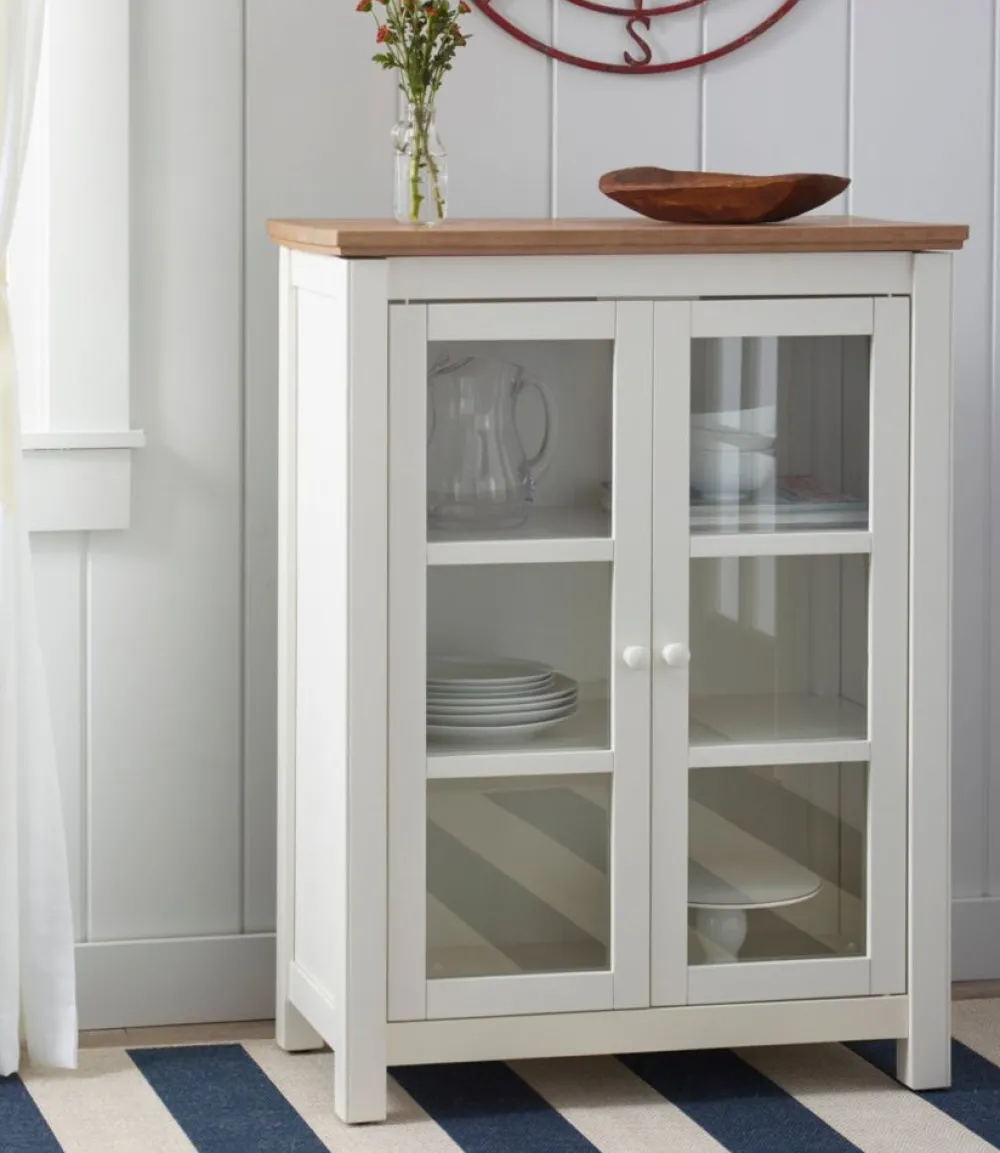 "Painted Farmhouse Cabinet, Wood Top"-L.L.Bean Fashion