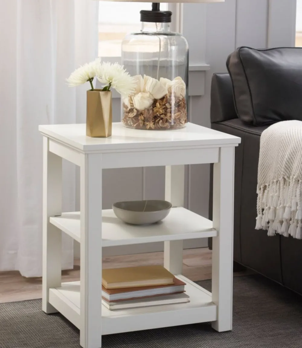 "Painted Farmhouse Two Shelf End Table"-L.L.Bean Hot