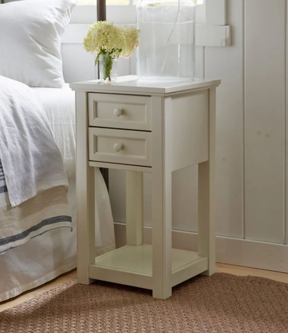 "Painted Farmhouse Two-Drawer Side Table"-L.L.Bean Discount