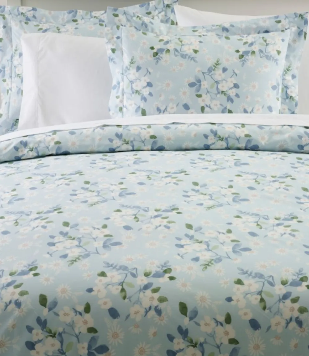 "Premium Egyptian Percale Comforter Cover Collection, Daisy"-L.L.Bean Discount