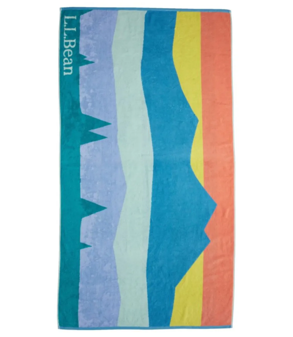"Seaside Beach Towel, Colorbars Scenic"-L.L.Bean Store