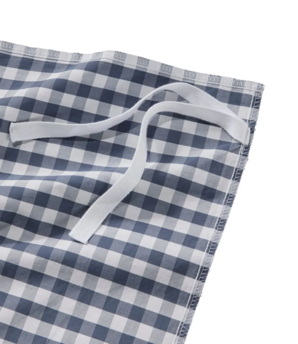"Sunwashed Percale Comforter Cover, Gingham Check"-L.L.Bean Best