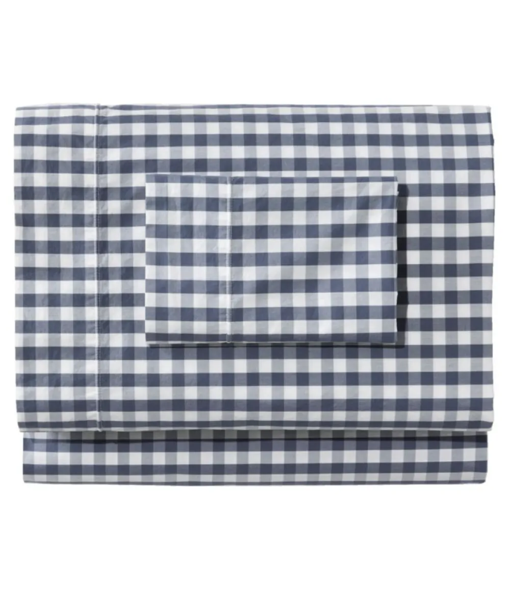 "Sunwashed Percale Sheet Collection, Gingham Check"-L.L.Bean Fashion
