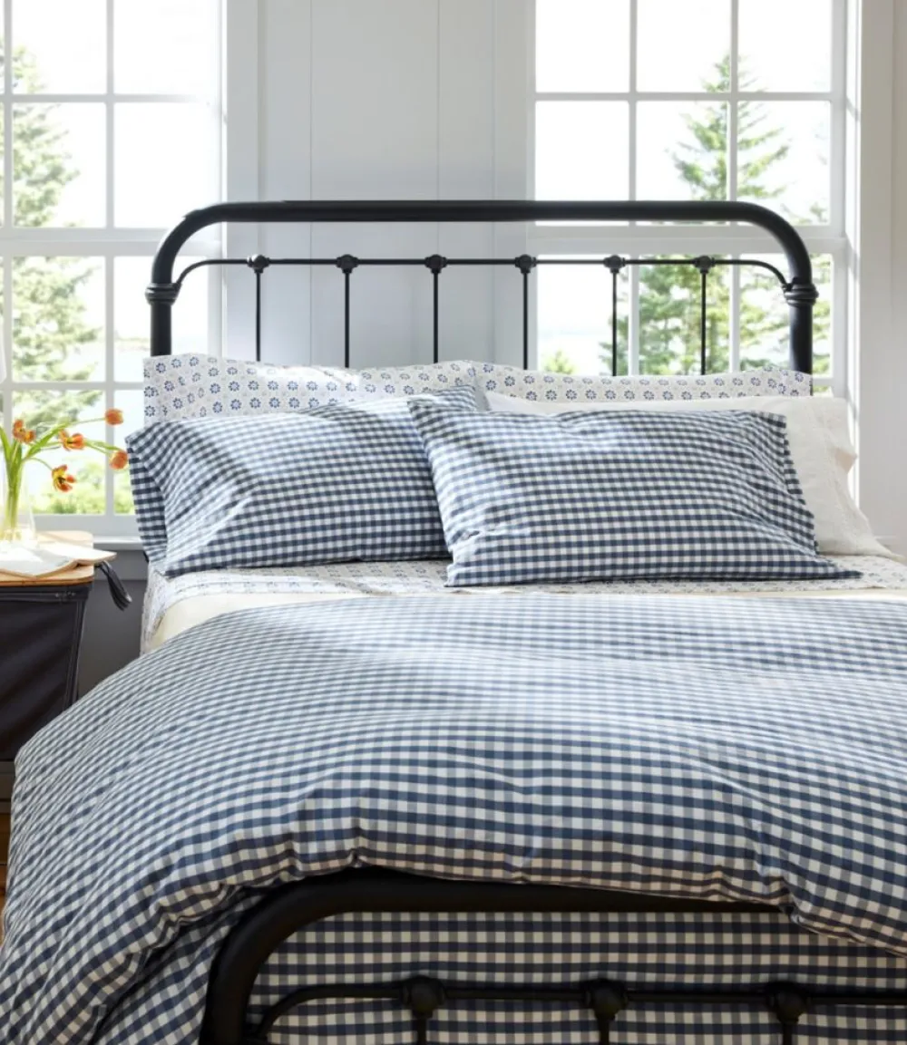 "Sunwashed Percale Sheet Collection, Gingham Check"-L.L.Bean Fashion