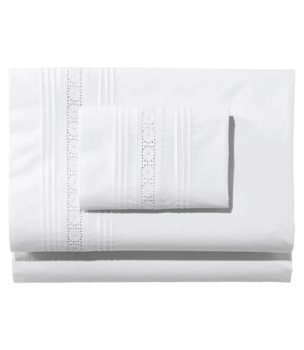 "Sunwashed Pintuck Sheet Collection"-L.L.Bean New