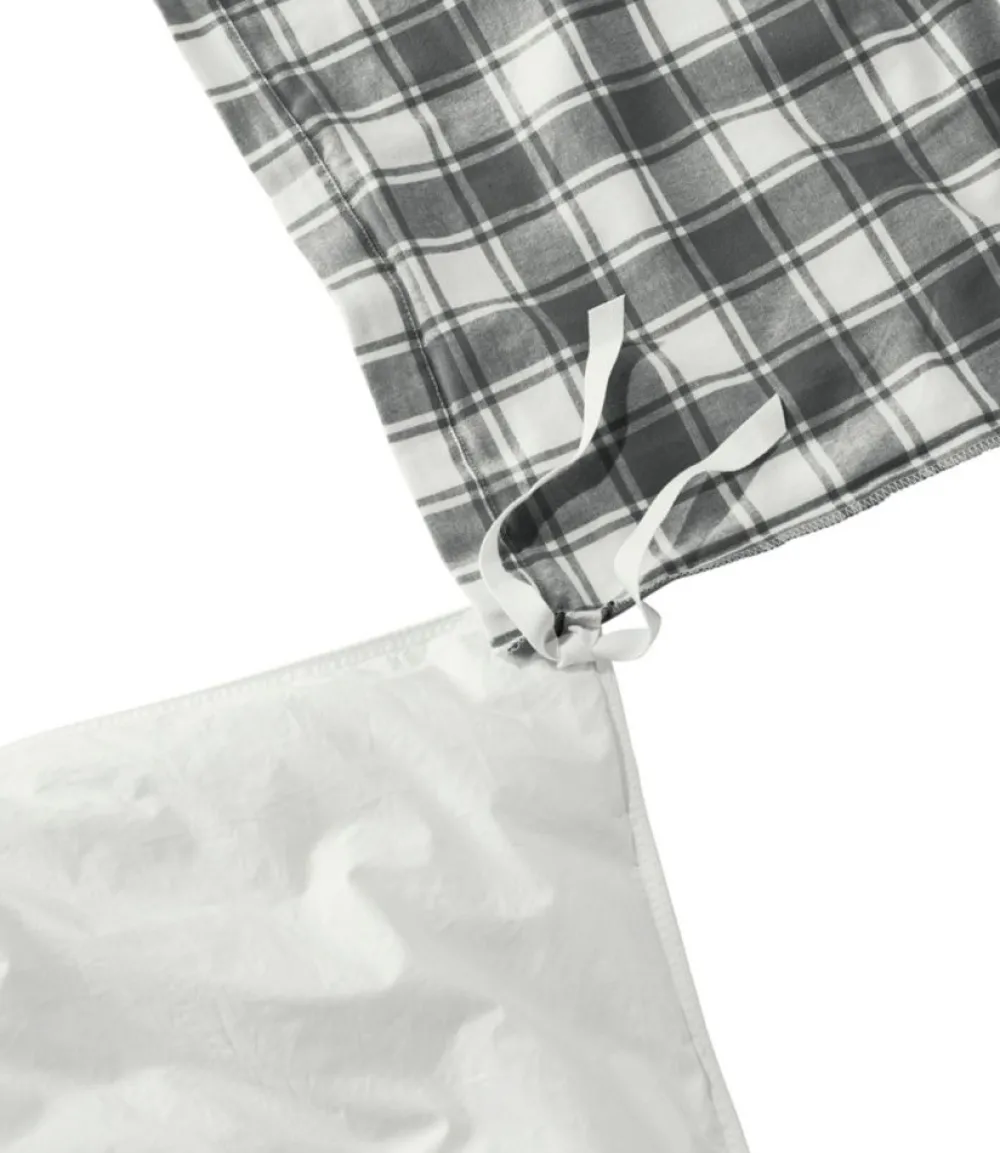 "Ultrasoft Comfort Flannel Comforter Cover Collection, Check"-L.L.Bean Shop
