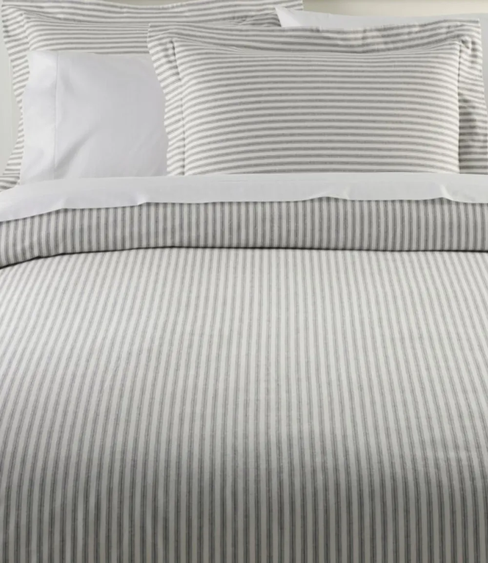 "Ultrasoft Comfort Flannel Comforter Cover Collection, Stripe"-L.L.Bean Clearance