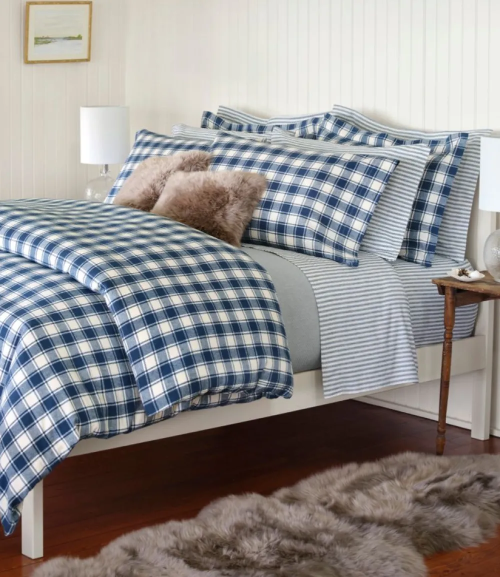 "Ultrasoft Comfort Flannel Pillowcases, Check Set of Two"-L.L.Bean Clearance