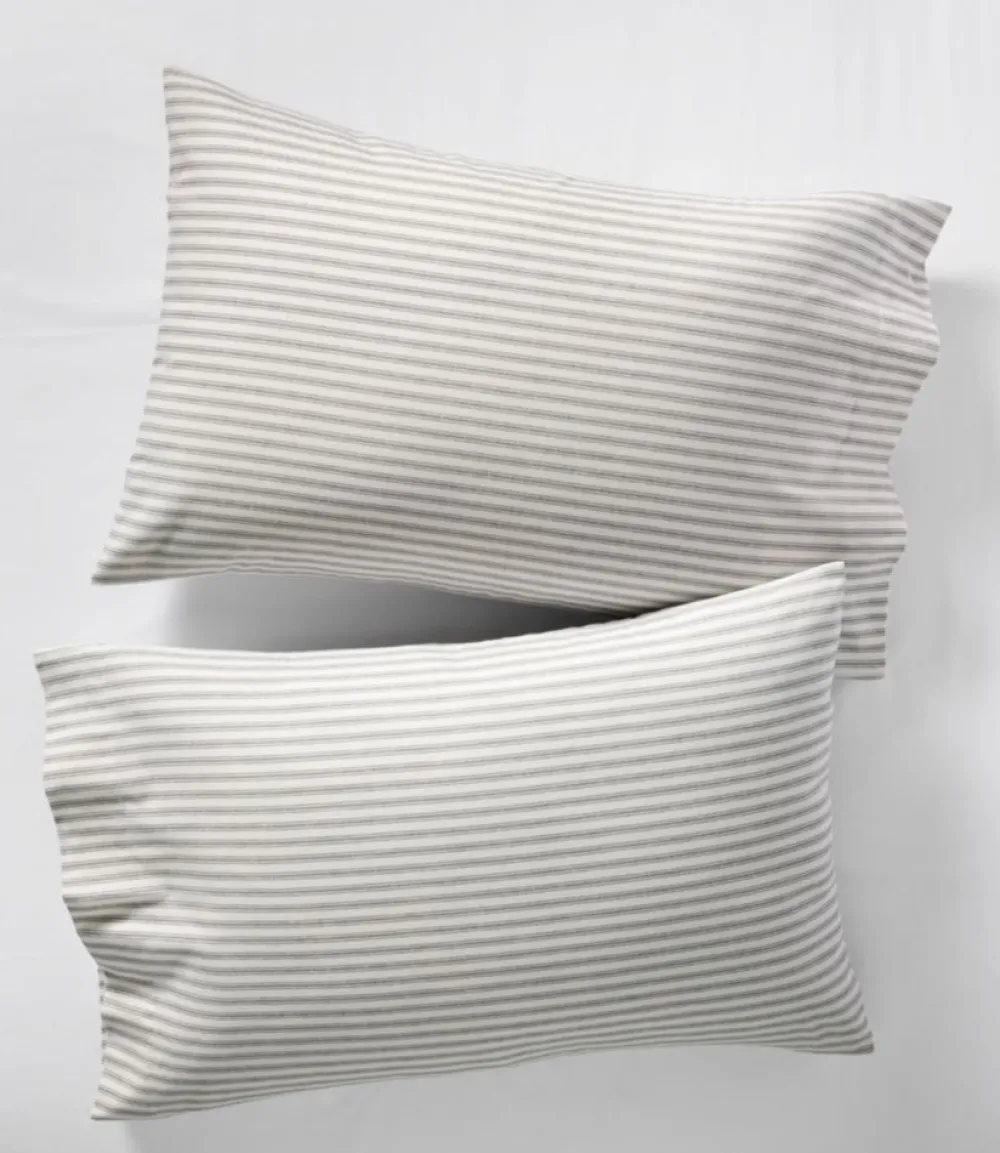 "Ultrasoft Comfort Flannel Pillowcases, Stripe, Set of Two"-L.L.Bean Online