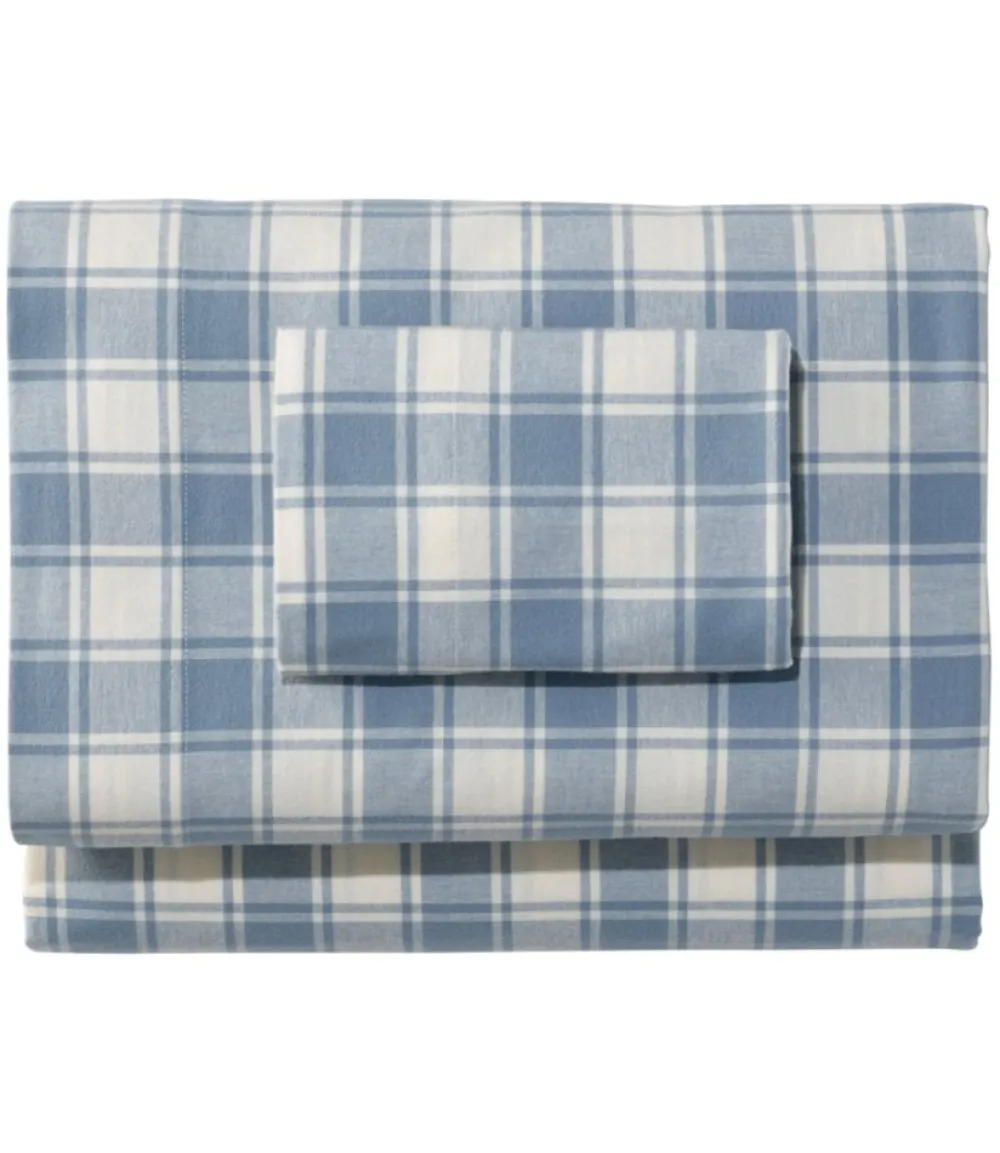 "Ultrasoft Comfort Flannel Sheet Set, Check"-L.L.Bean Online