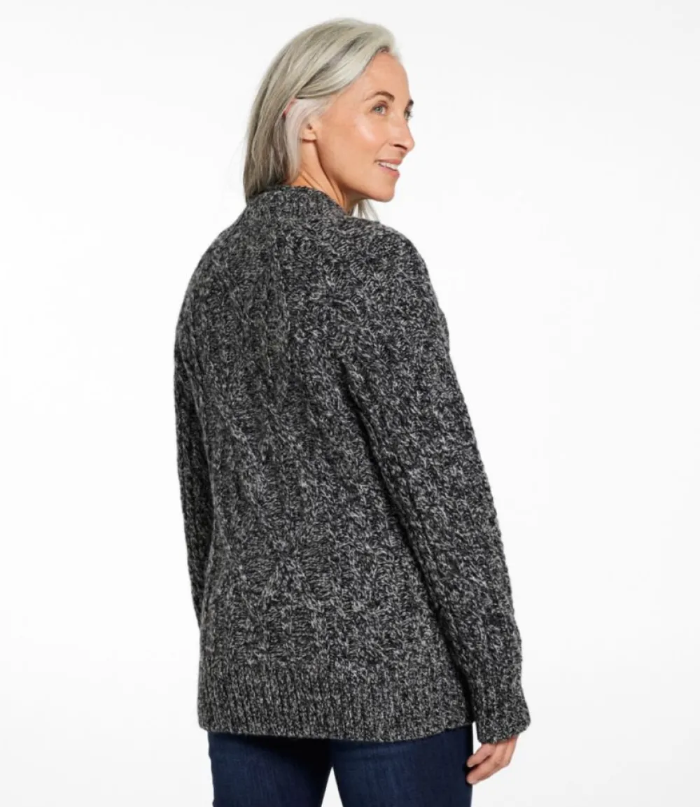 "Women's 1912 Heritage Wool Blend Mockneck Cardigan"-L.L.Bean Online
