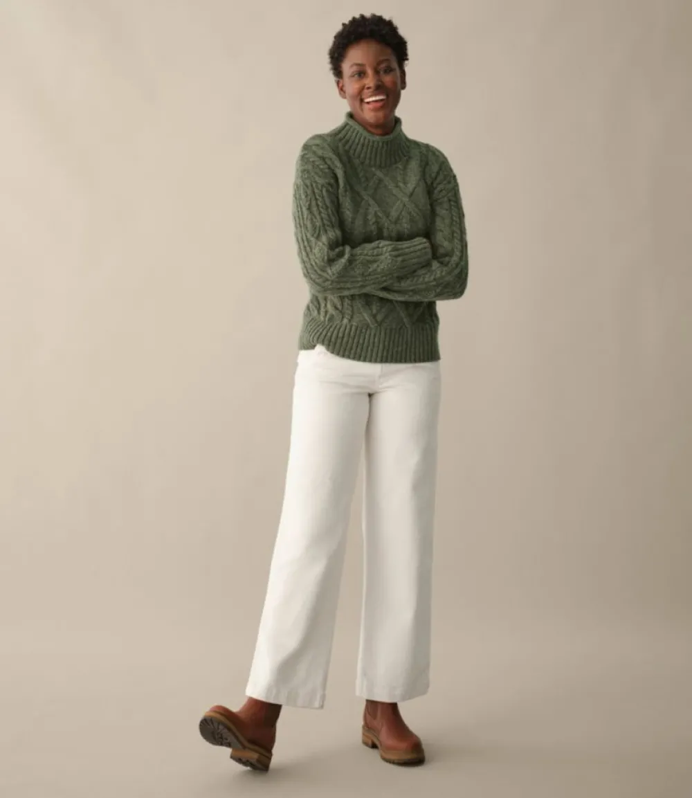 "Women's 1912 Heritage Wool Blend Mockneck Sweater"-L.L.Bean Best