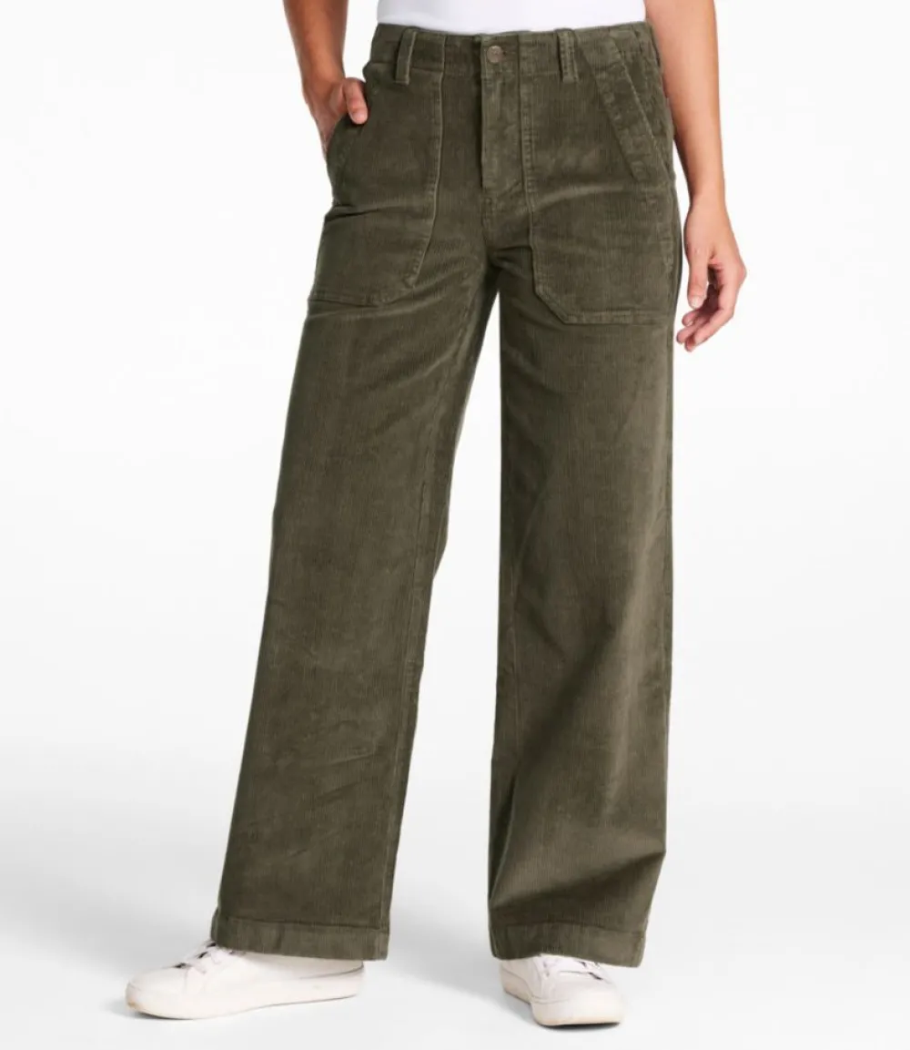 "Women's 207 Vintage Corduroy Pants, High-Rise Wide-Leg"-L.L.Bean Online
