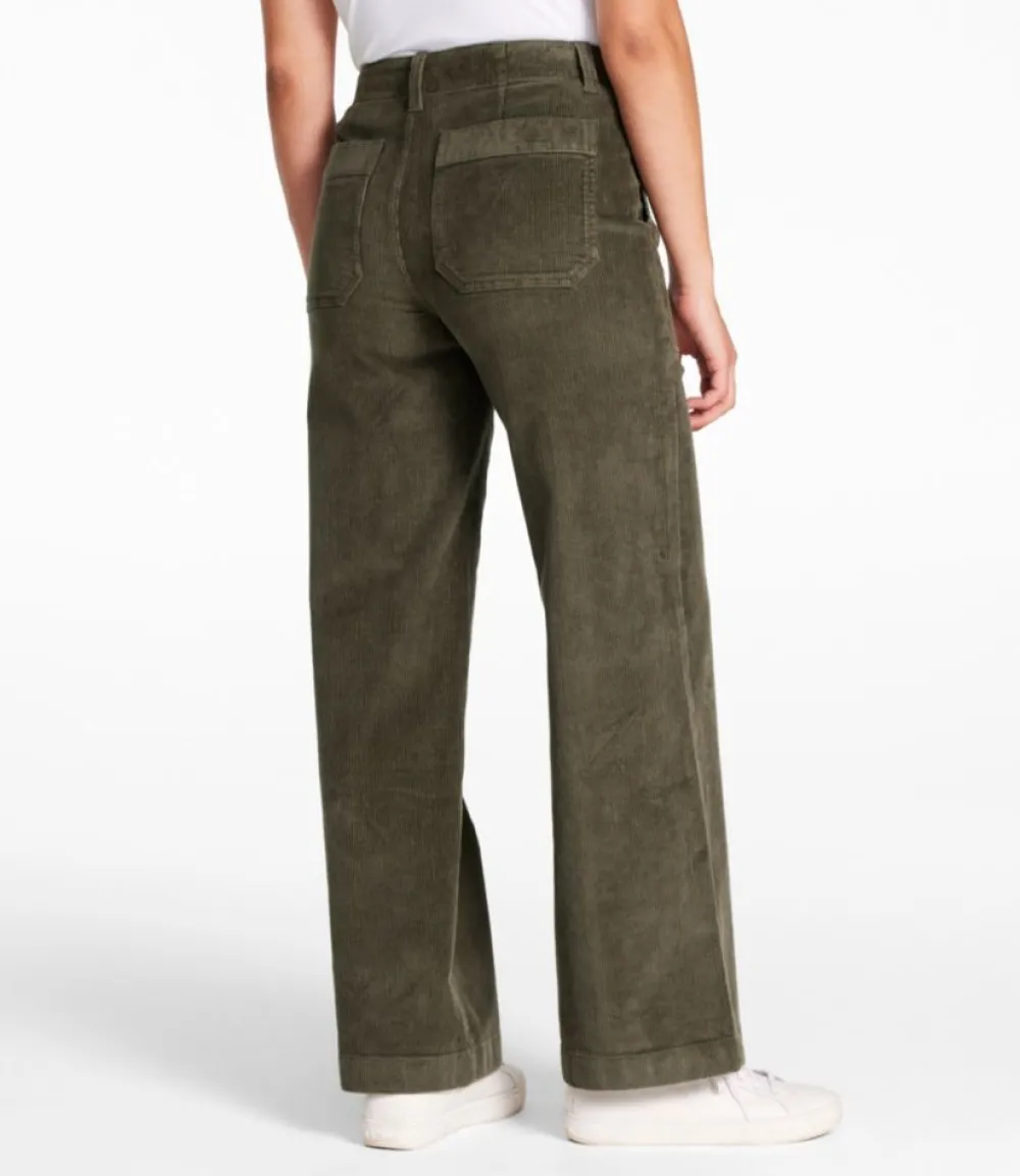 "Women's 207 Vintage Corduroy Pants, High-Rise Wide-Leg"-L.L.Bean Online