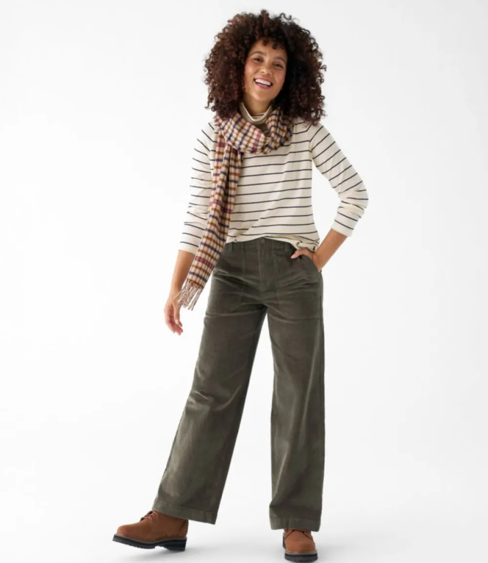 "Women's 207 Vintage Corduroy Pants, High-Rise Wide-Leg"-L.L.Bean Online