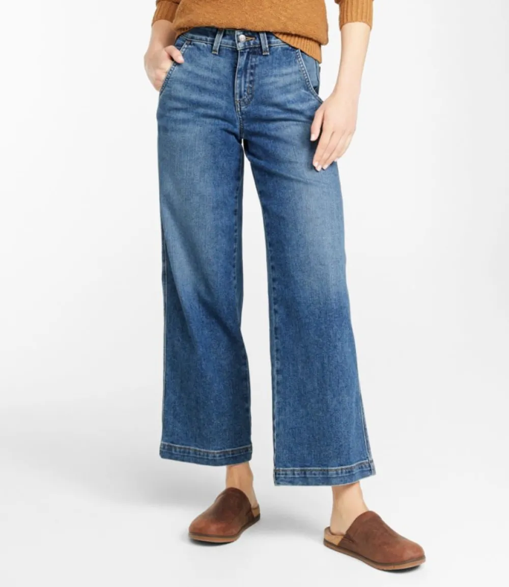 "Women's 207 Vintage Jeans, High-Rise Wide-Leg"-L.L.Bean New