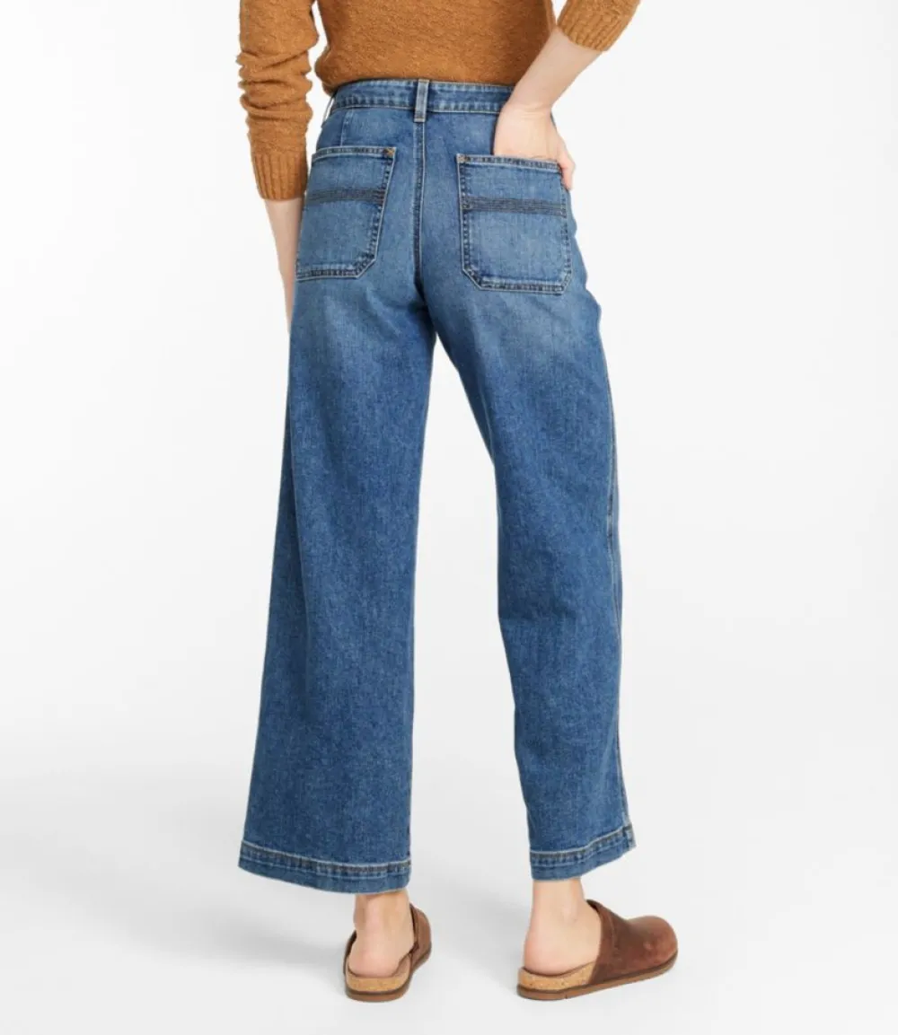 "Women's 207 Vintage Jeans, High-Rise Wide-Leg"-L.L.Bean New