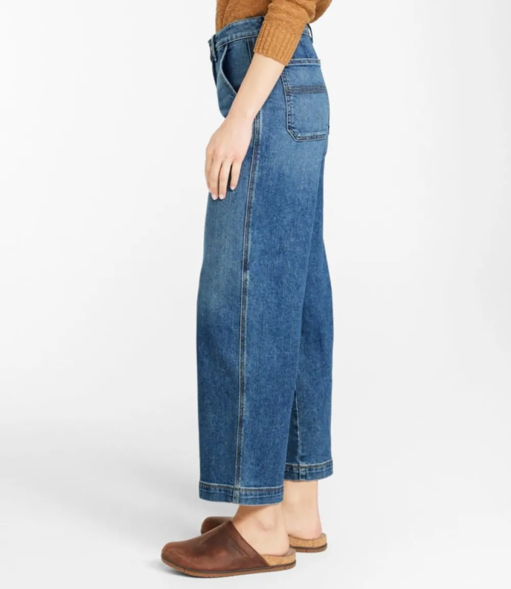 "Women's 207 Vintage Jeans, High-Rise Wide-Leg"-L.L.Bean New