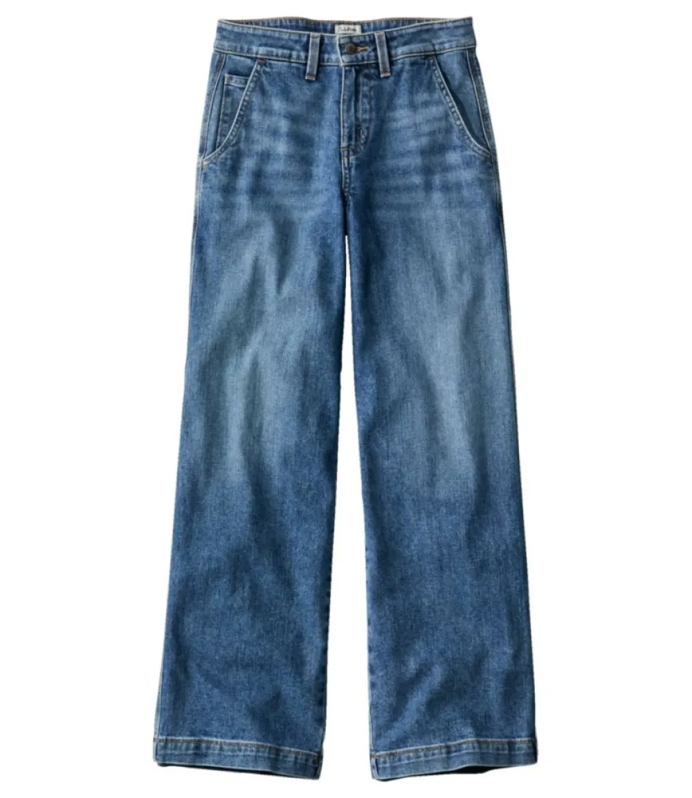 "Women's 207 Vintage Jeans, High-Rise Wide-Leg"-L.L.Bean New